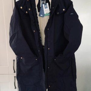 Size 16 Joules waterproof fleece lined raincoat parka RRP ＄219 new with tags